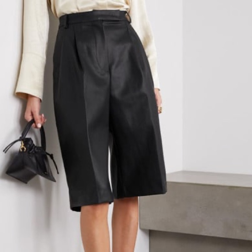 Frankie Shop Leather shorts